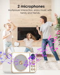 BESCOST Kids Karaoke Machine battery-powered for wireless play anywhere.
