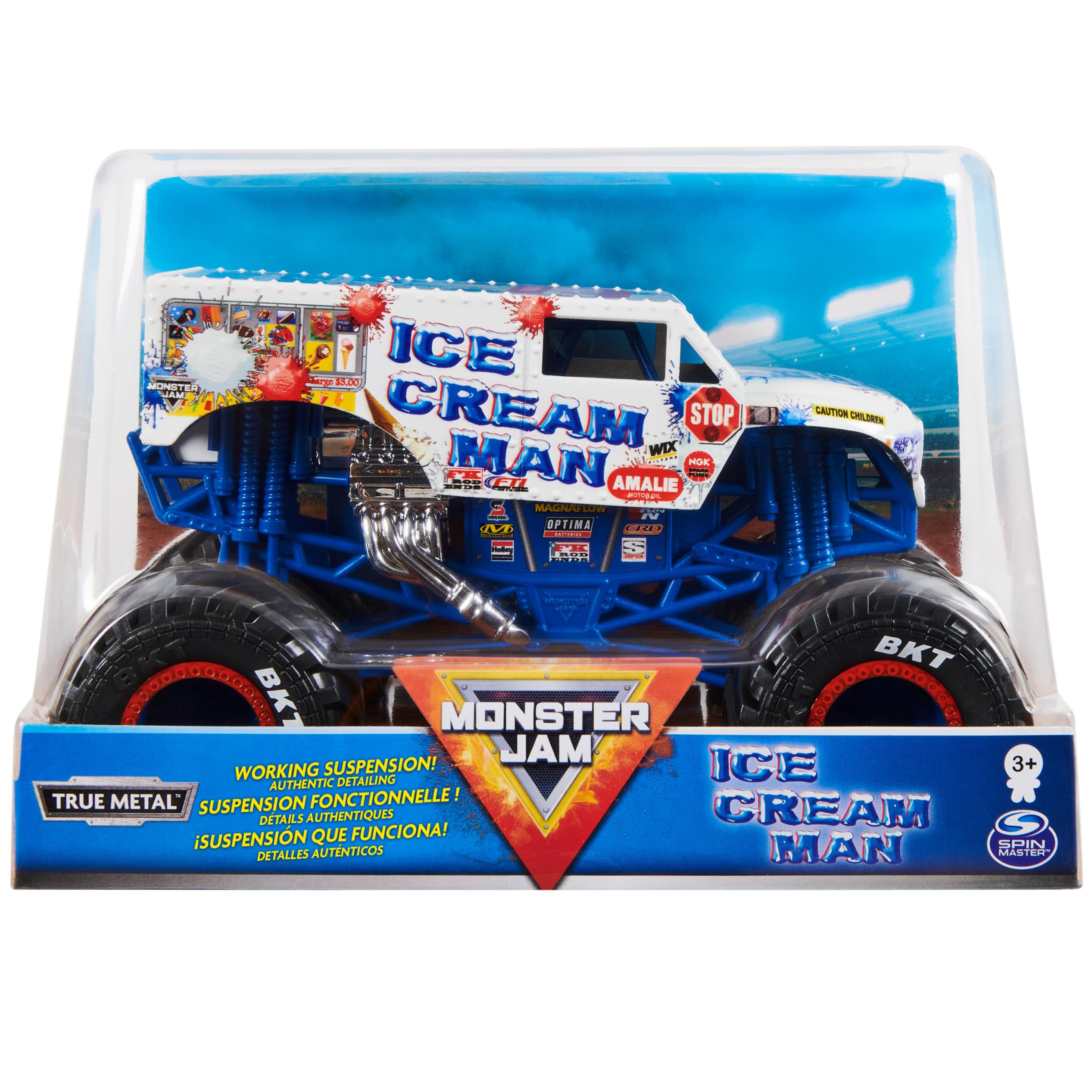 Beseloa Monster Jam ice cream man 1:24 scale truck with authentic graphics for display