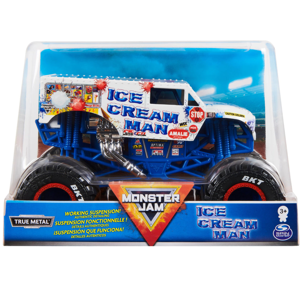 Beseloa Monster Jam ice cream man 1:24 scale truck with authentic graphics for display