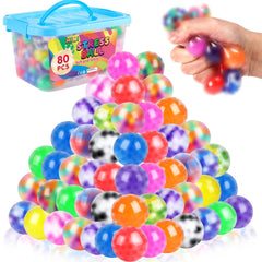 BESNEL 80-pack stress balls set in vibrant colors for adult use.