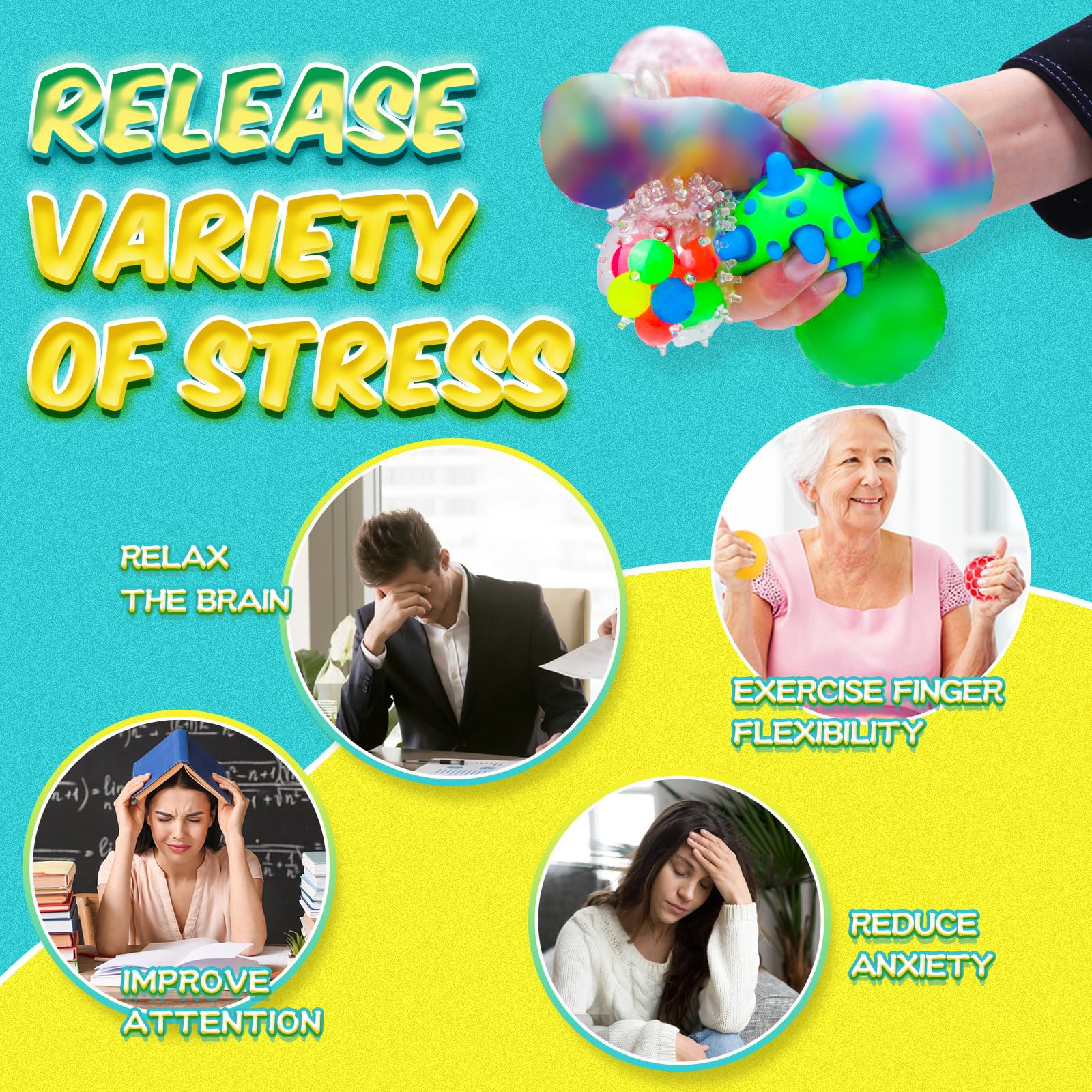 BESNEL stress relief balls ideal for parties and celebrations