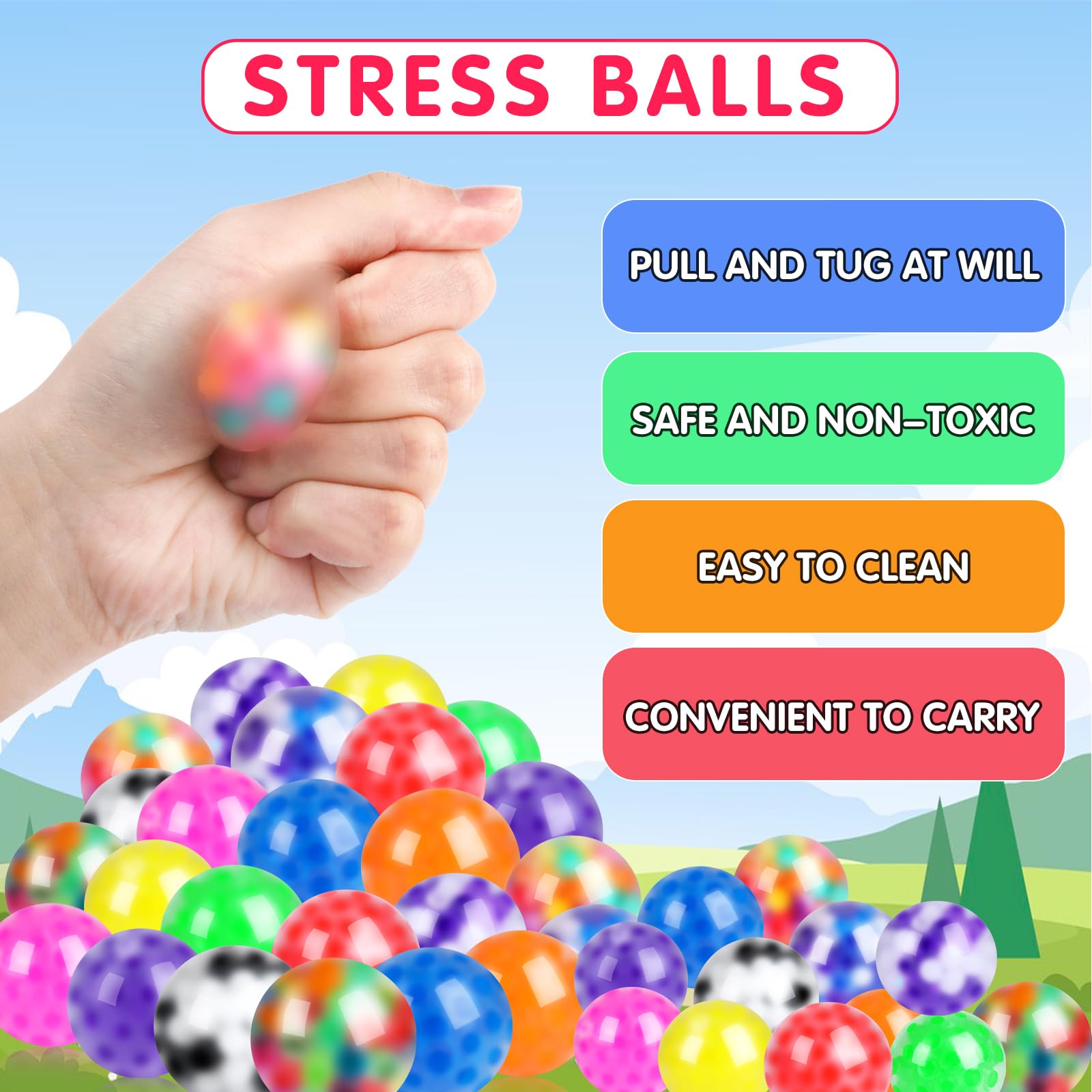 BESNEL safe TPR material stress ball for non-toxic play