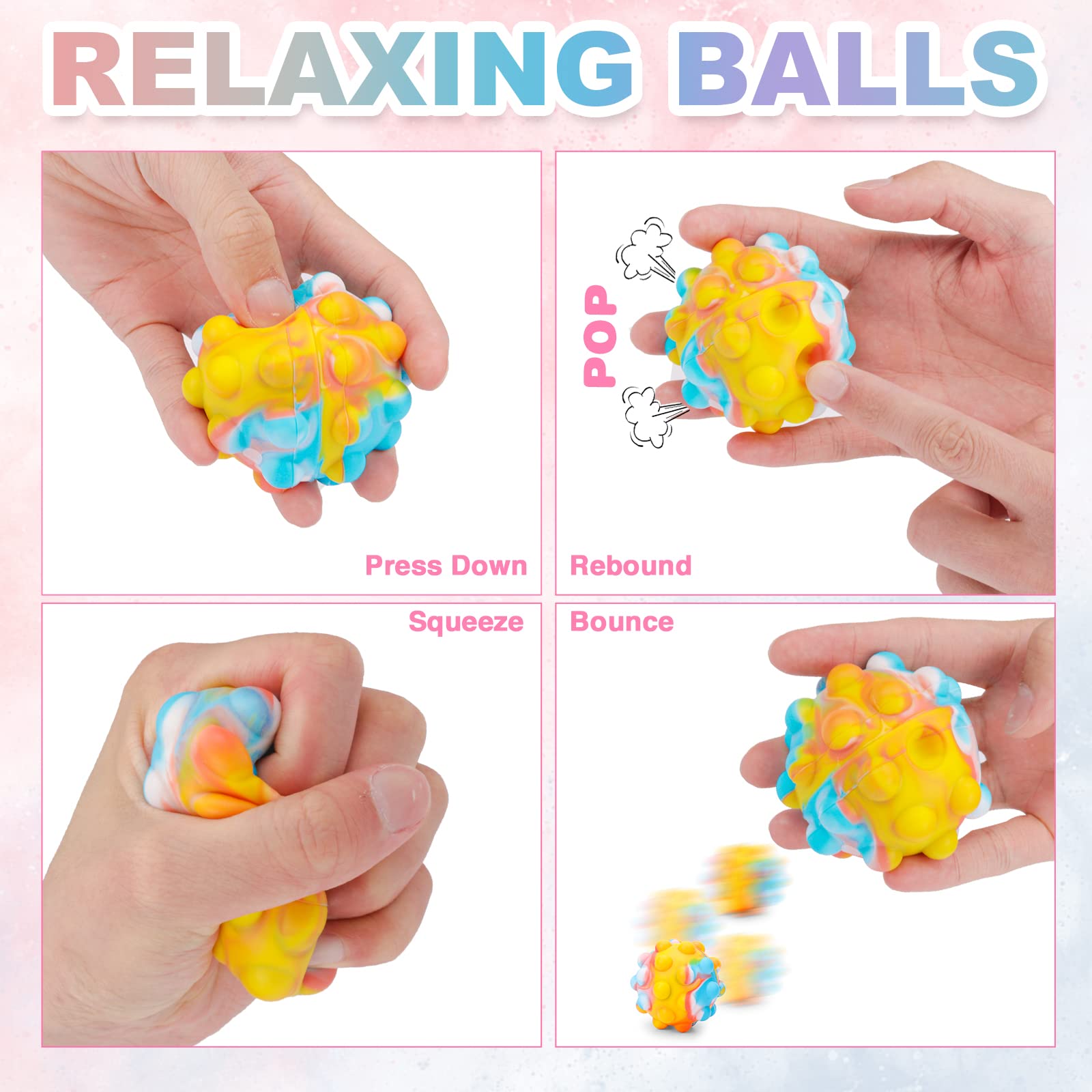 BESNEL palm-size stress ball, 5-6 cm, easy to grip for focus