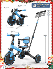 Besrey 4-in-1 toddler bike ideal for ages 1 to 3 years.