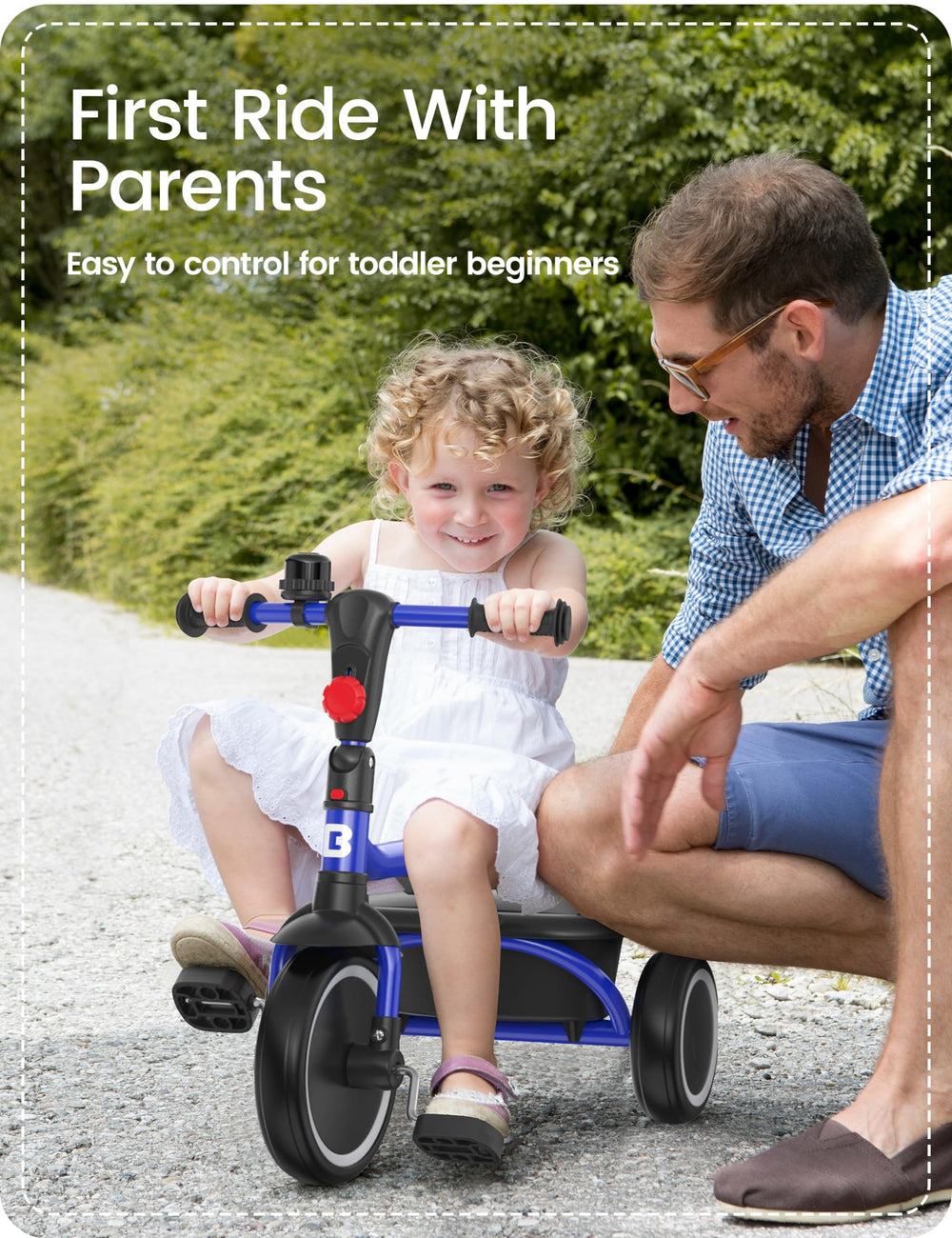 Besrey blue tricycle makes a charming gift for young riders.