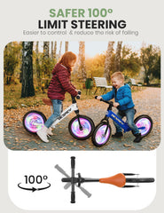Besrey carbon steel frame offers strong support during early riding.