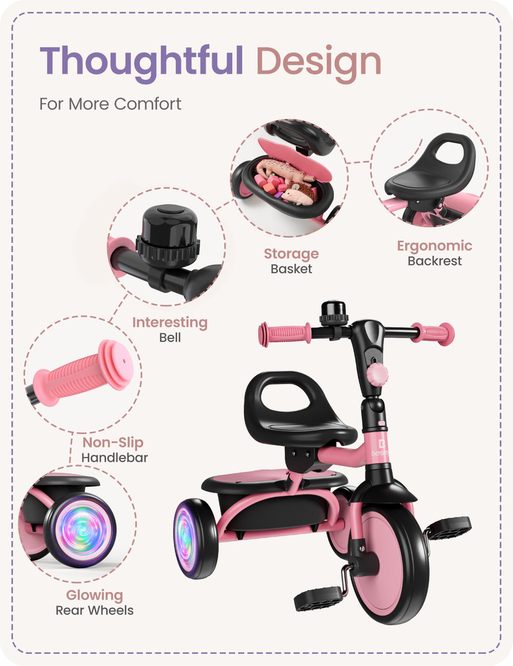 Besrey EVA foam wheels deliver comfort and smooth shocks