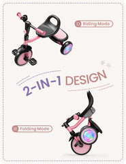 Besrey tricycle suitable for indoor and outdoor riding on varied surfaces