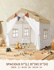 Besrey play tent has 2 doors and 4 windows for airy visibility