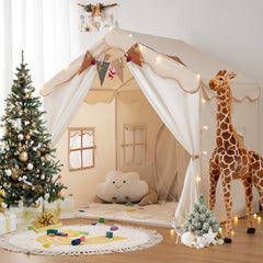 Besrey kids play tent with double doors for easy front and back access during playtime.