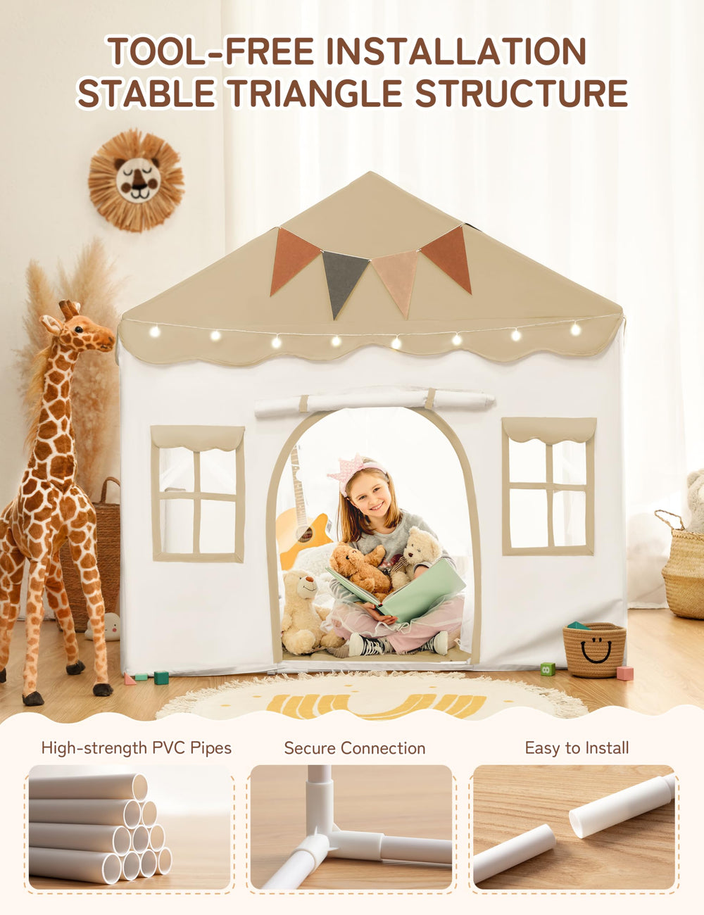 Besrey hand-made quality with sturdy polyester and PVC poles