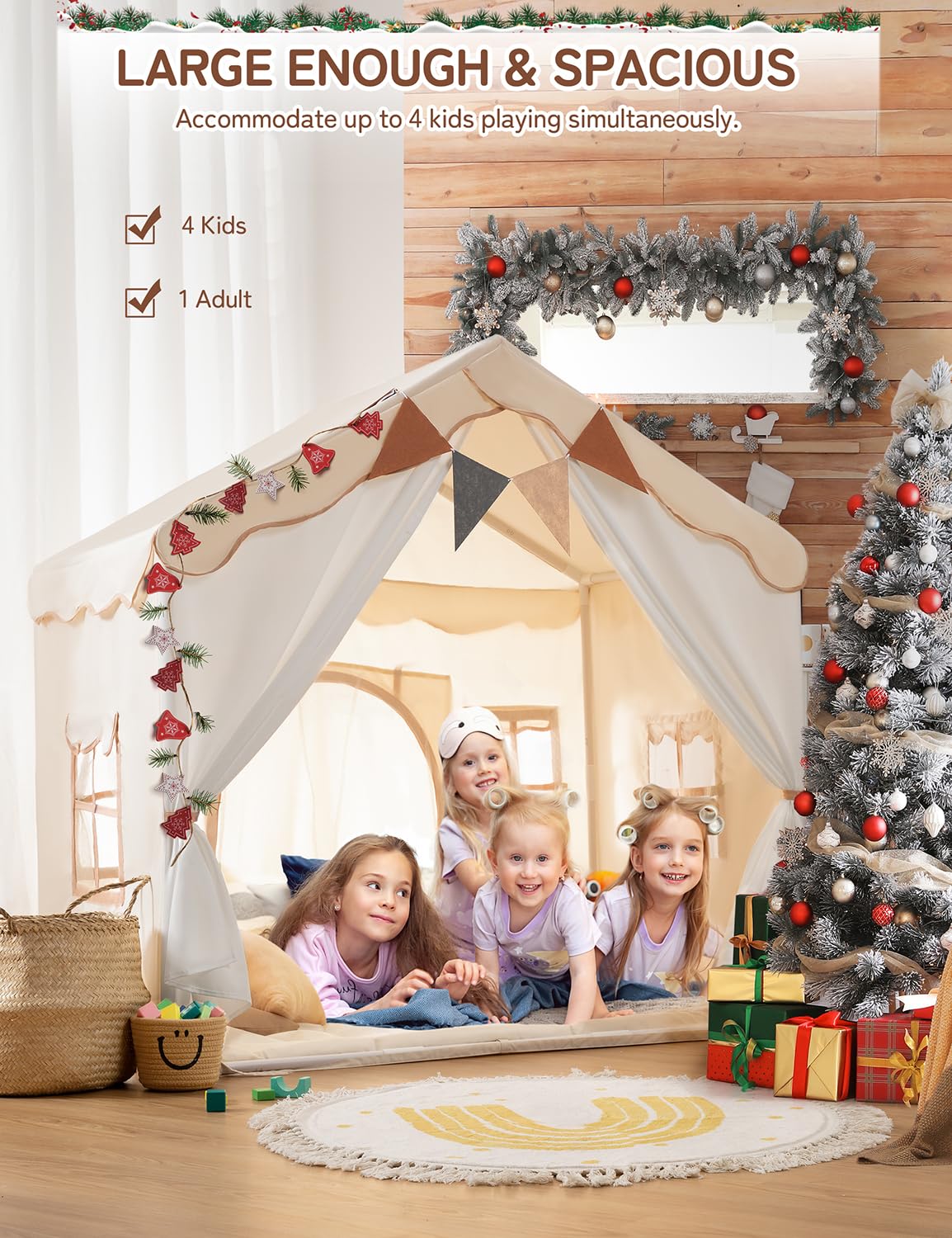 Besrey indoor-outdoor play tent ideal for home, park, or classroom adventures.