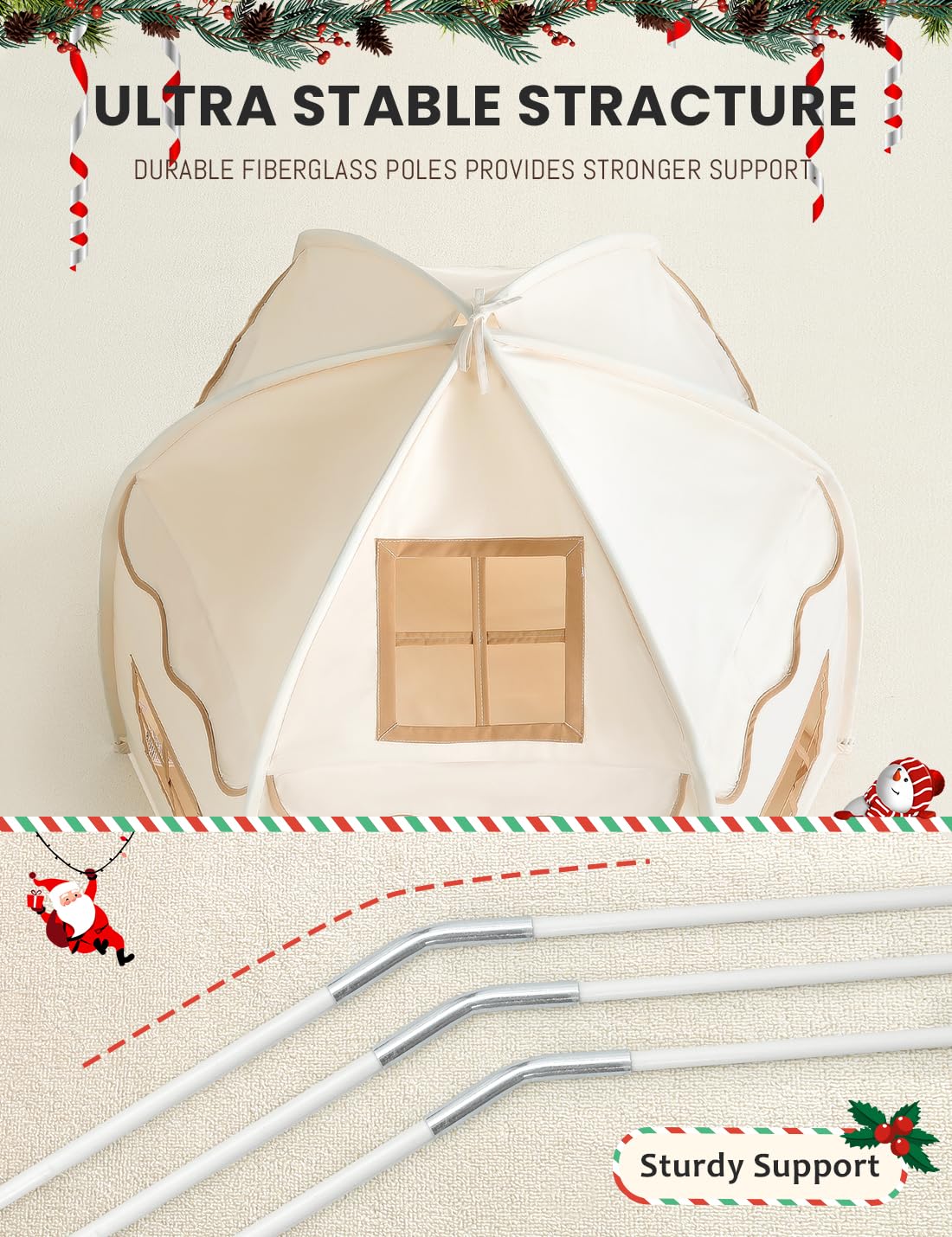 besrey Kids Play Tent soft fabric keeps skin comfortable during play