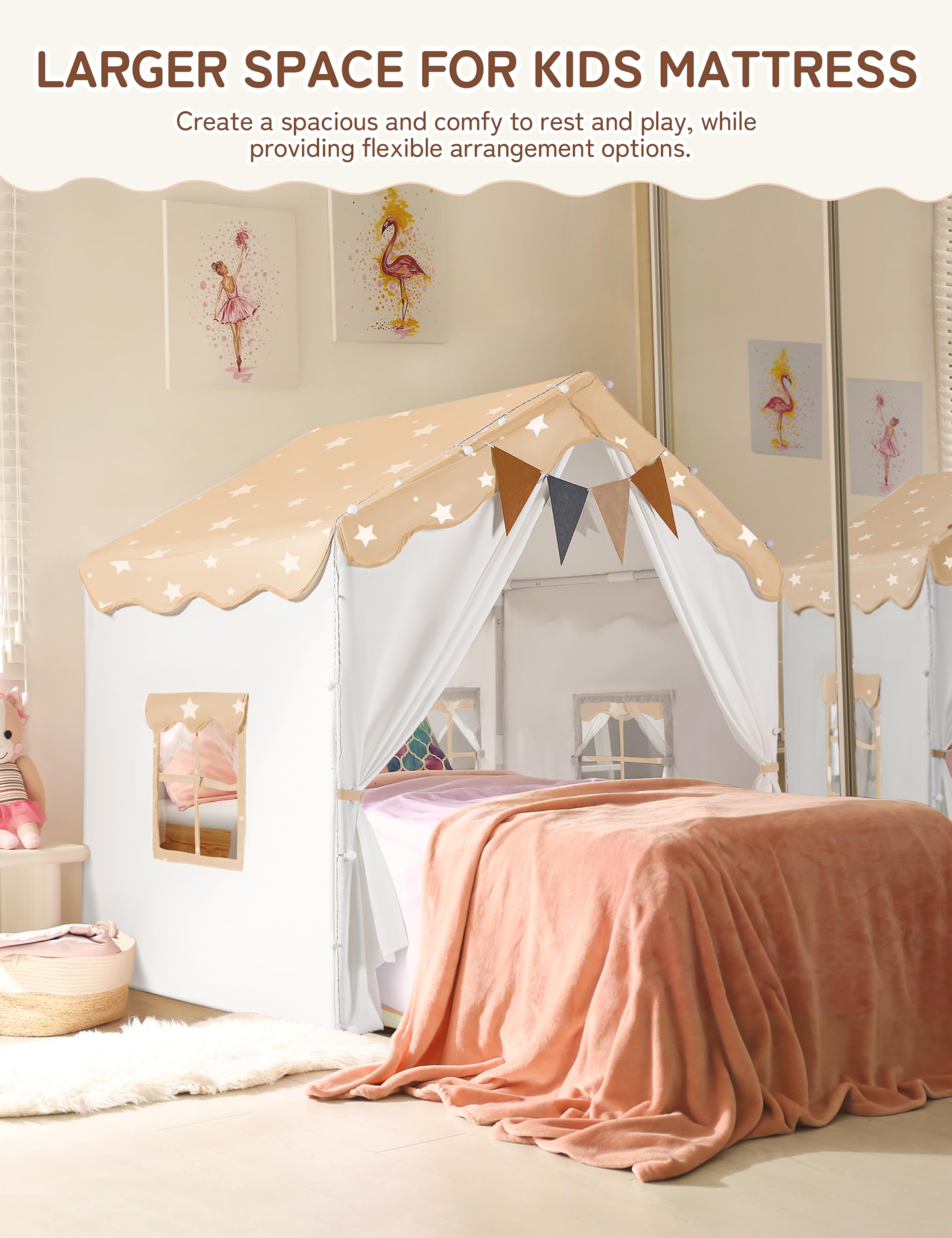 Besrey tool-free assembly lets families set up quickly together.
