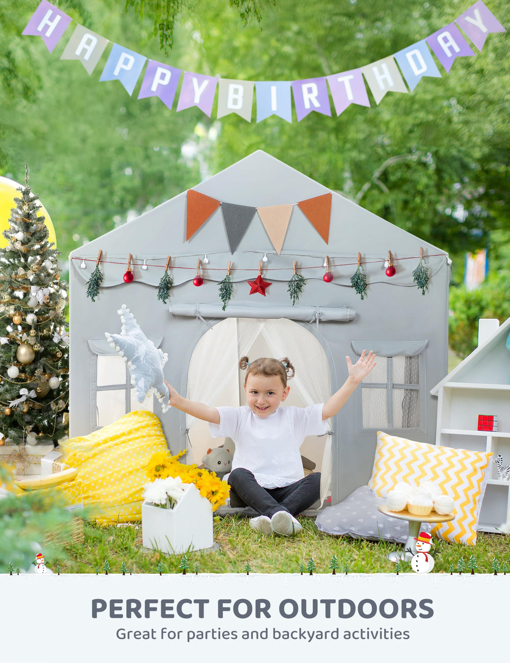 Besrey indoor-outdoor play tent ideal for home, park, or classroom corners.