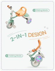 besrey Kids Tricycle indoor-outdoor design enables versatile rides anywhere