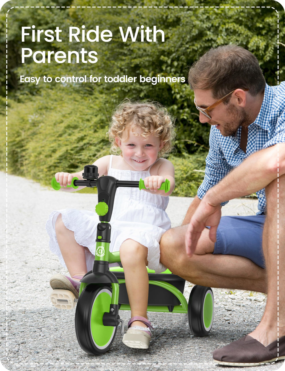 Besrey Kids Tricycle safety-tested components ensure kid-friendly playtime.
