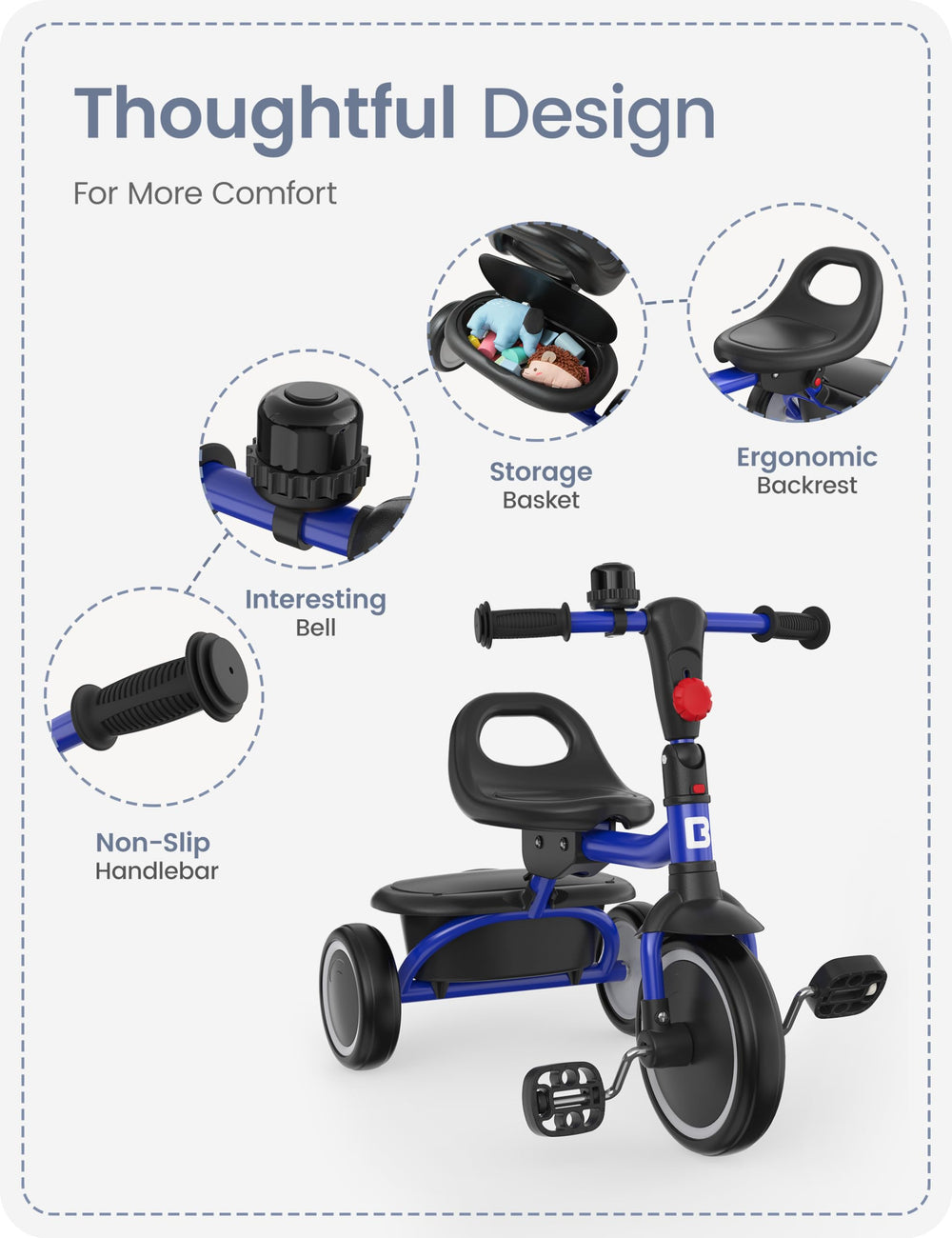 Besrey safety-tested materials and design for peace of mind.