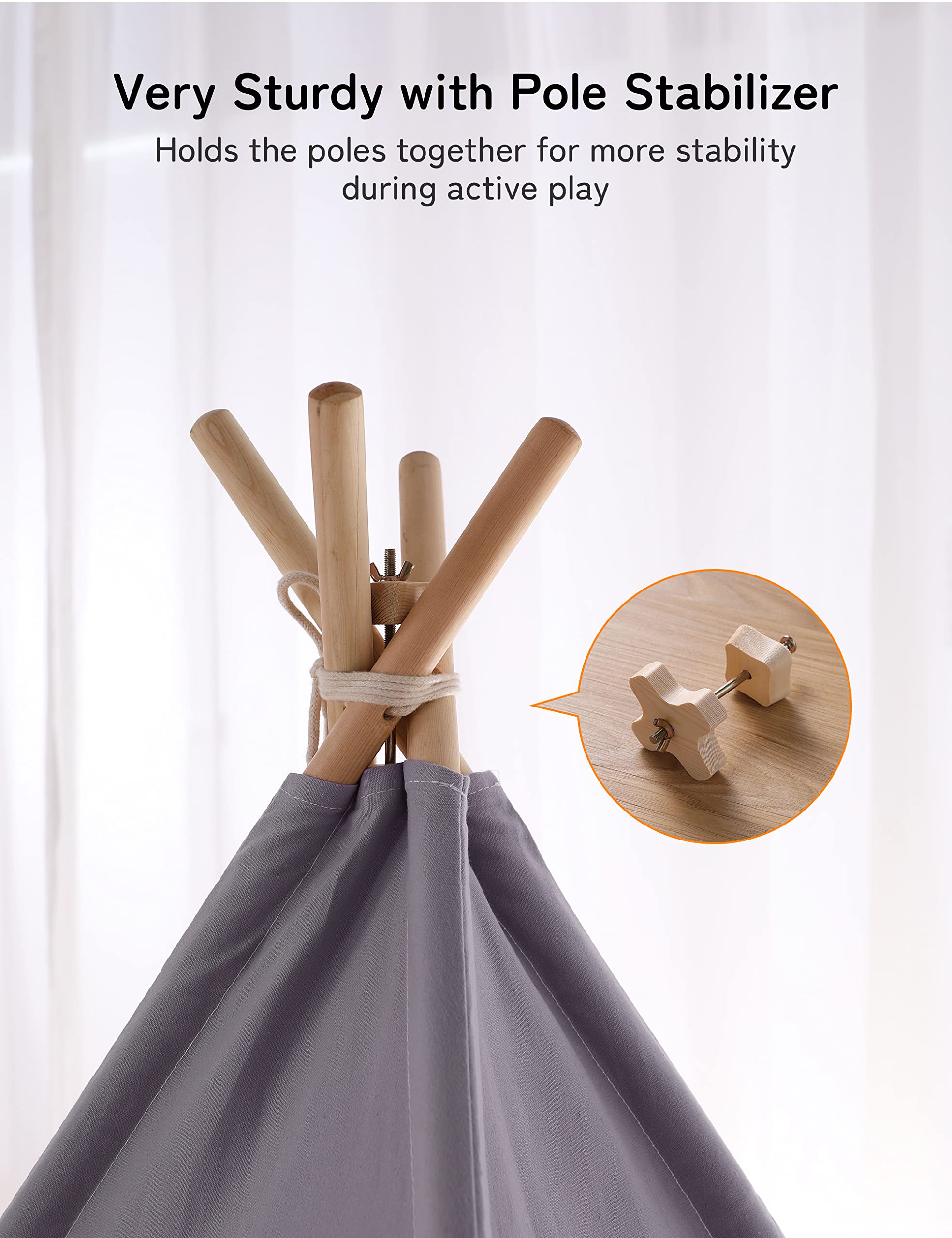 Besrey tepee pockets store small toys and books neatly