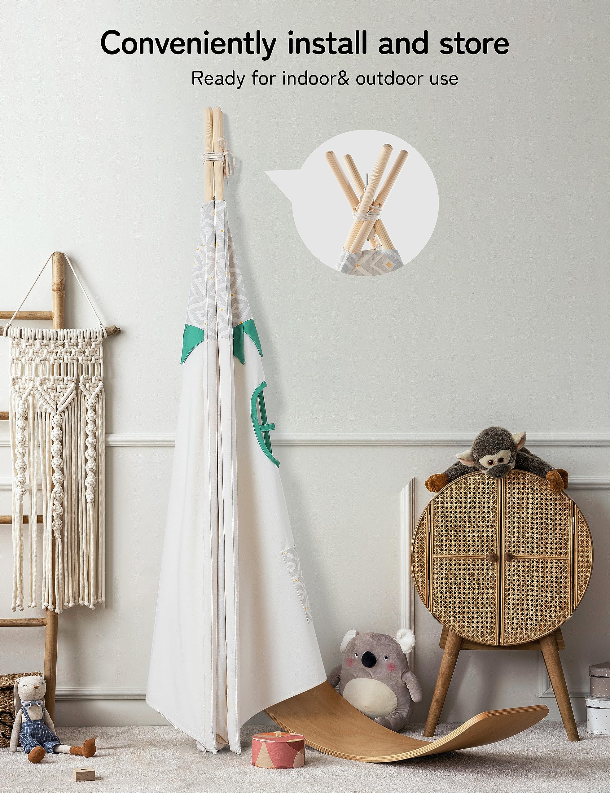 Besrey teepee tent stabilizer ensures sturdy setup during play
