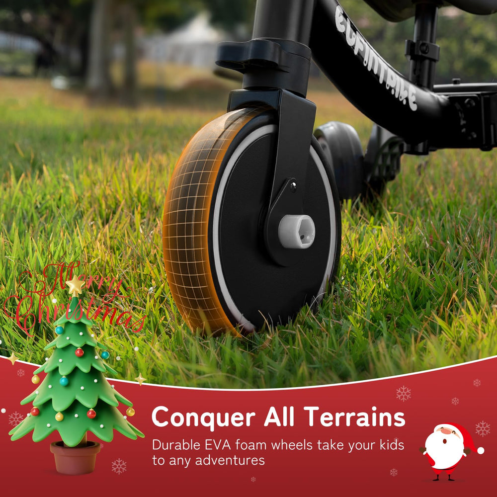 Besrey toddler bike soft saddle delivers comfortable, plush seating during playtime.