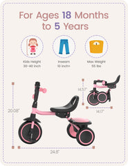 Besrey toddler tricycle backrest for comfortable rides