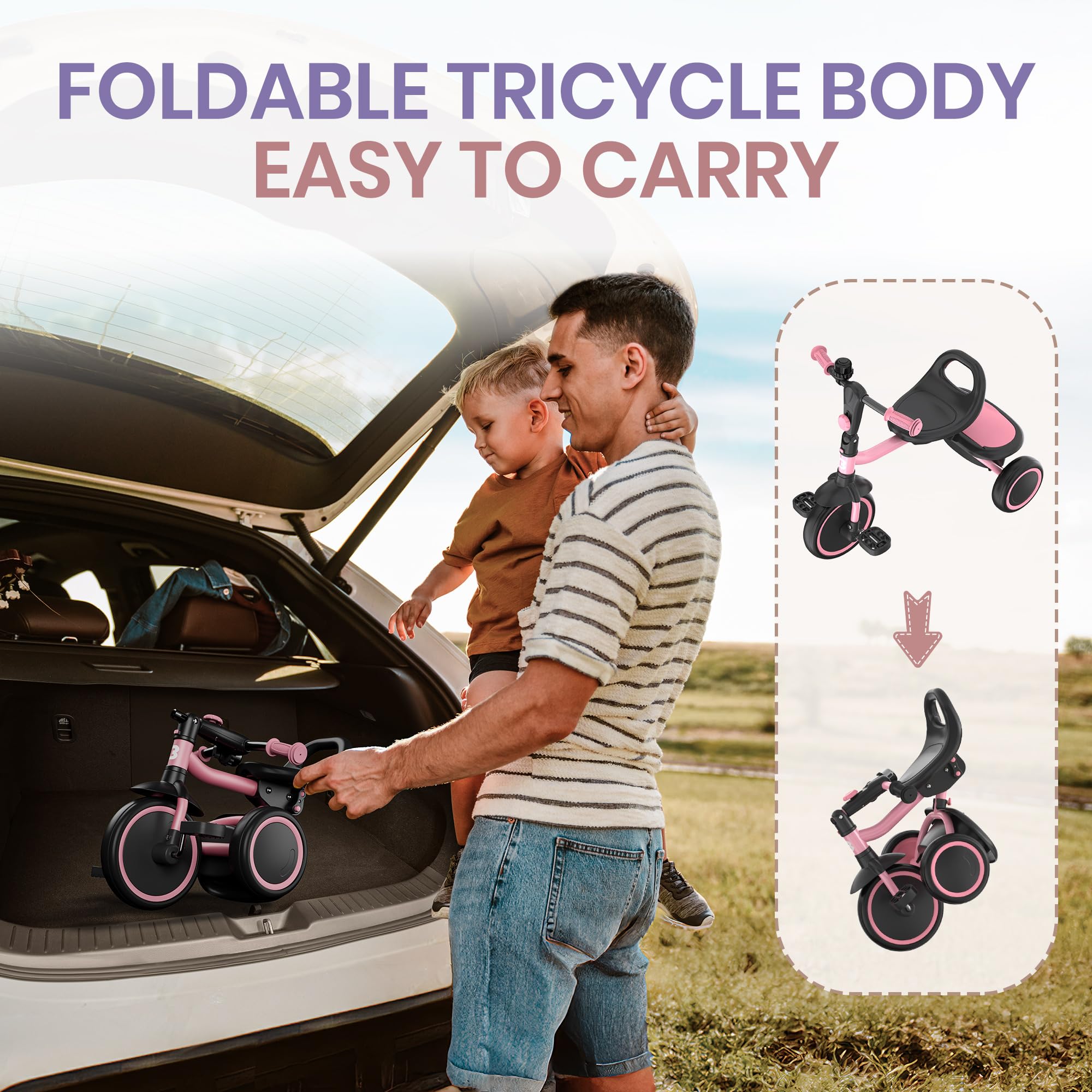 Besrey toddler tricycle handlebar bell for playful signaling