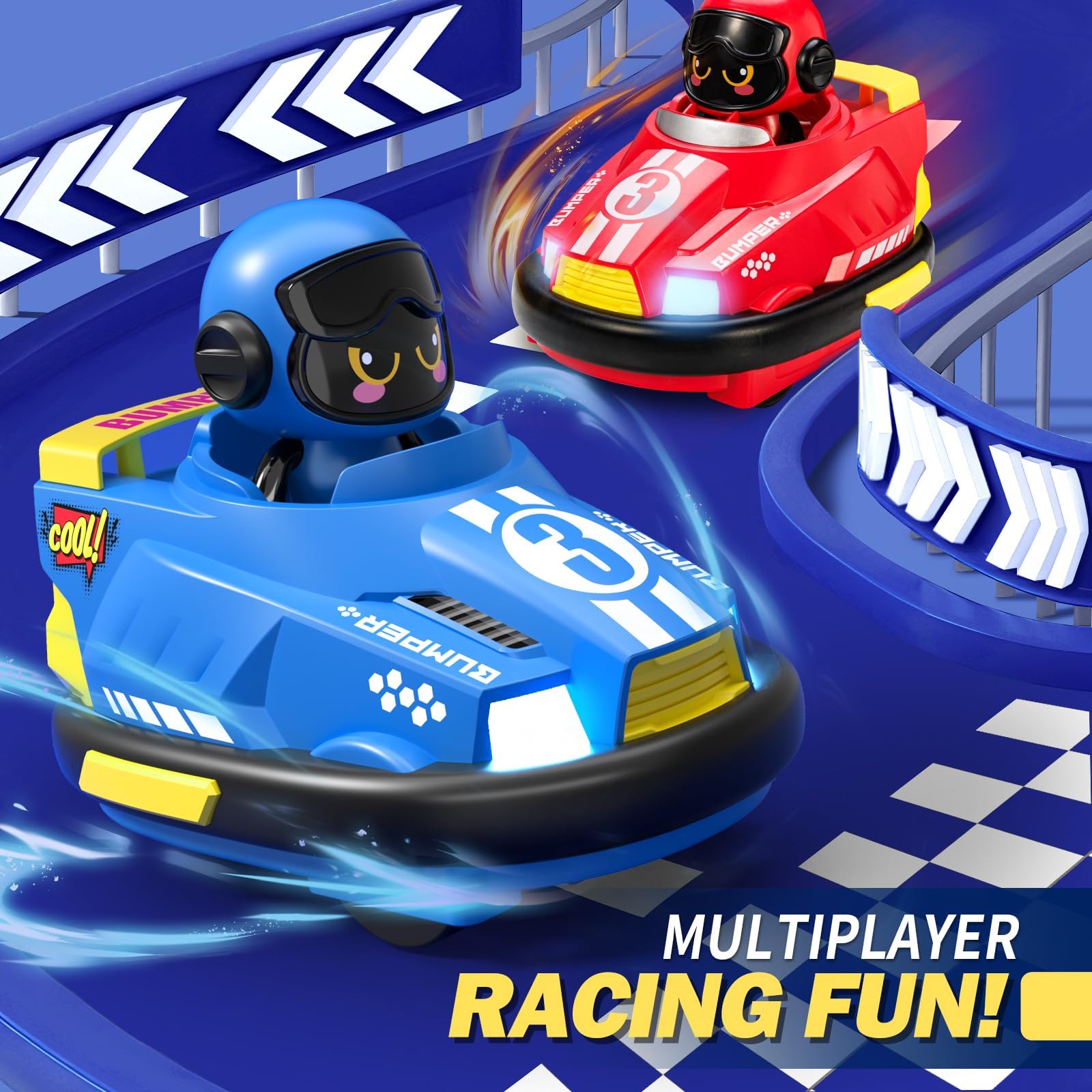 Bessome bumper cars batteries included for instant play