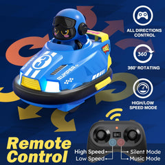 Bessome bumper cars racing action on the floor