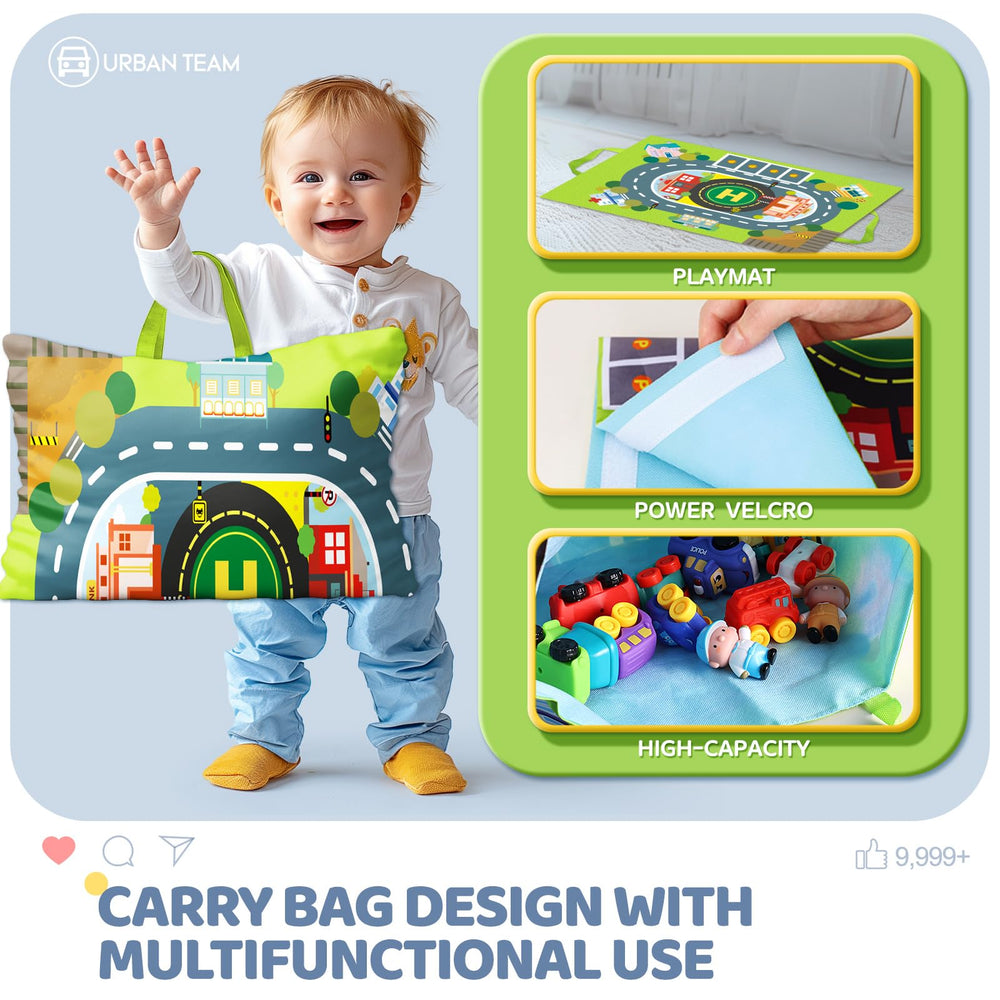Bessome foldable playmat doubles as a storage bag