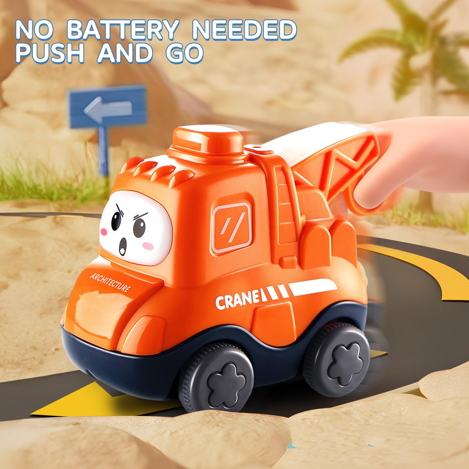 Bessome rolling cars with trailer engage toddlers in tactile, on-the-go fun.