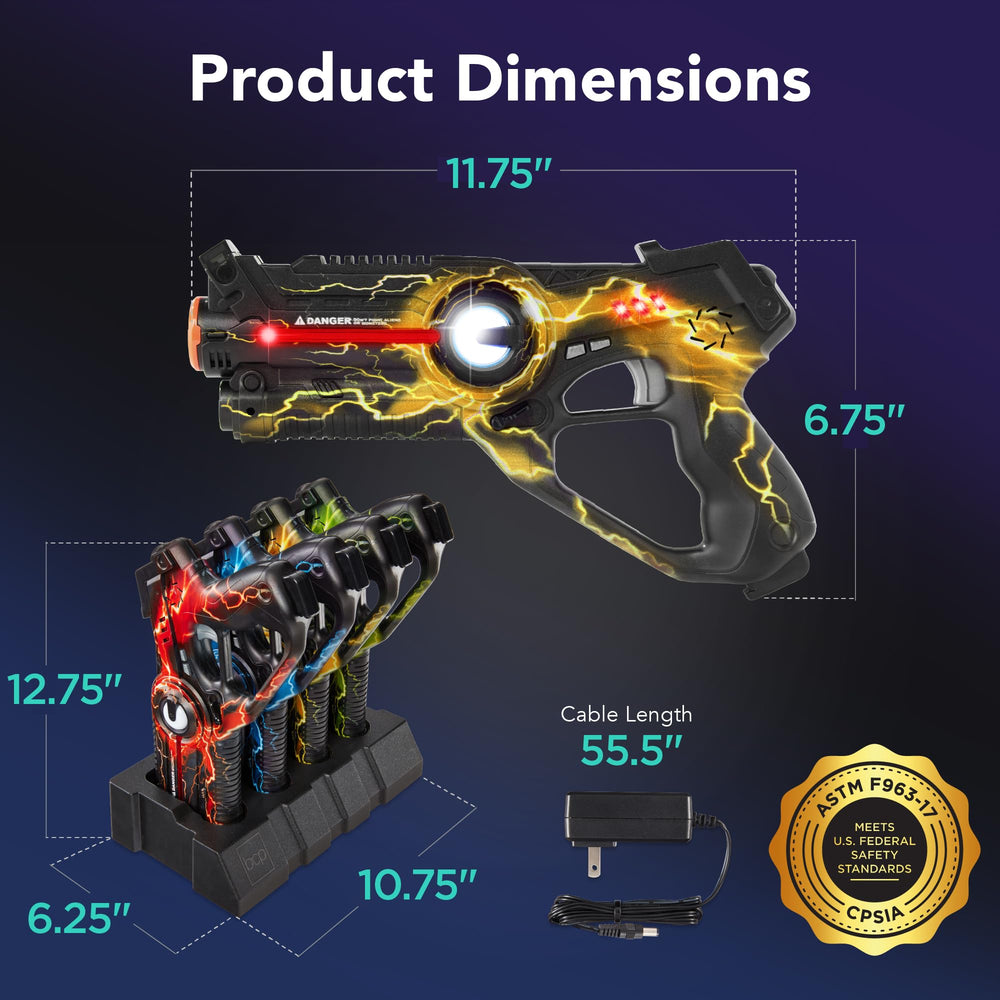 Best Choice Products laser tag blaster battery recharge feature for longer sessions