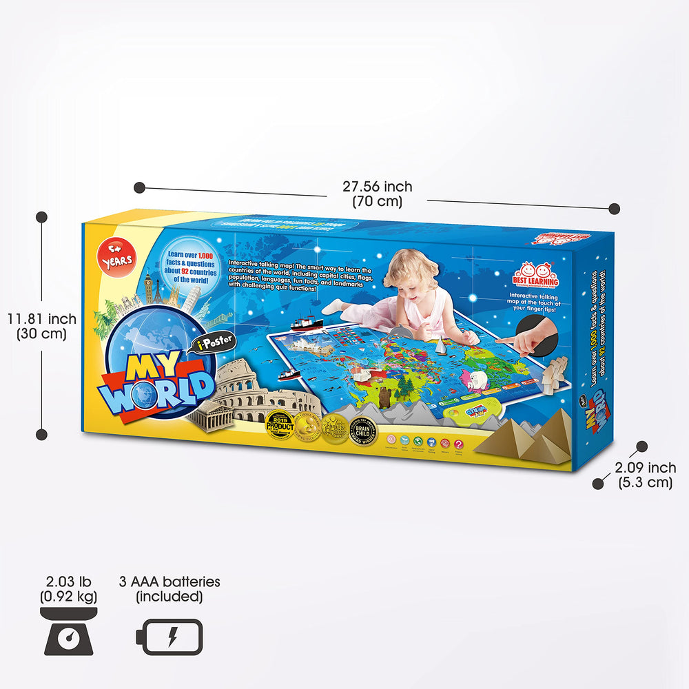 BEST LEARNING i-Poster ready-to-play with durable wipe-clean surface