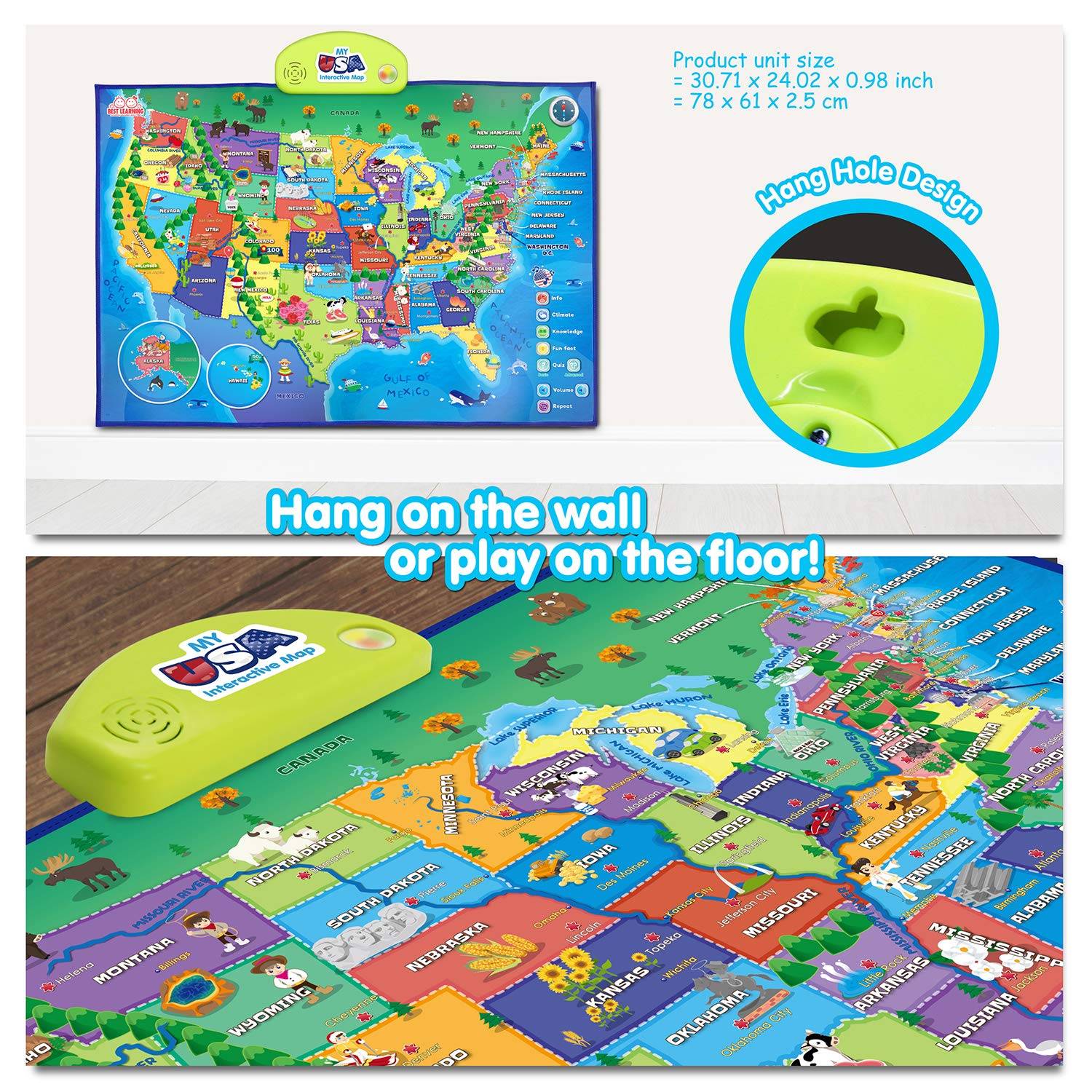 Best Learning i-Poster arrives with batteries included for immediate play.