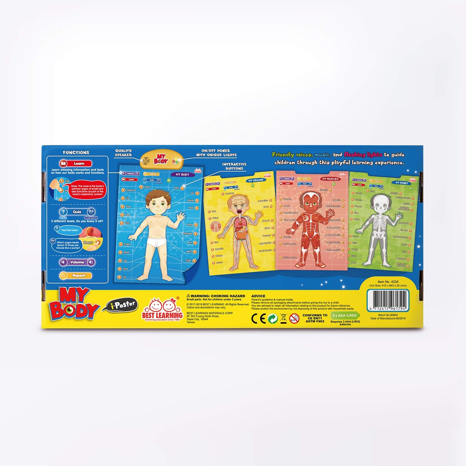 BEST LEARNING i-Poster My Body wall-mount option supports group study at home.