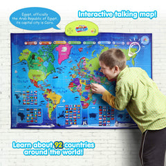BEST LEARNING i-Poster oceans continents landmarks enlivens world knowledge