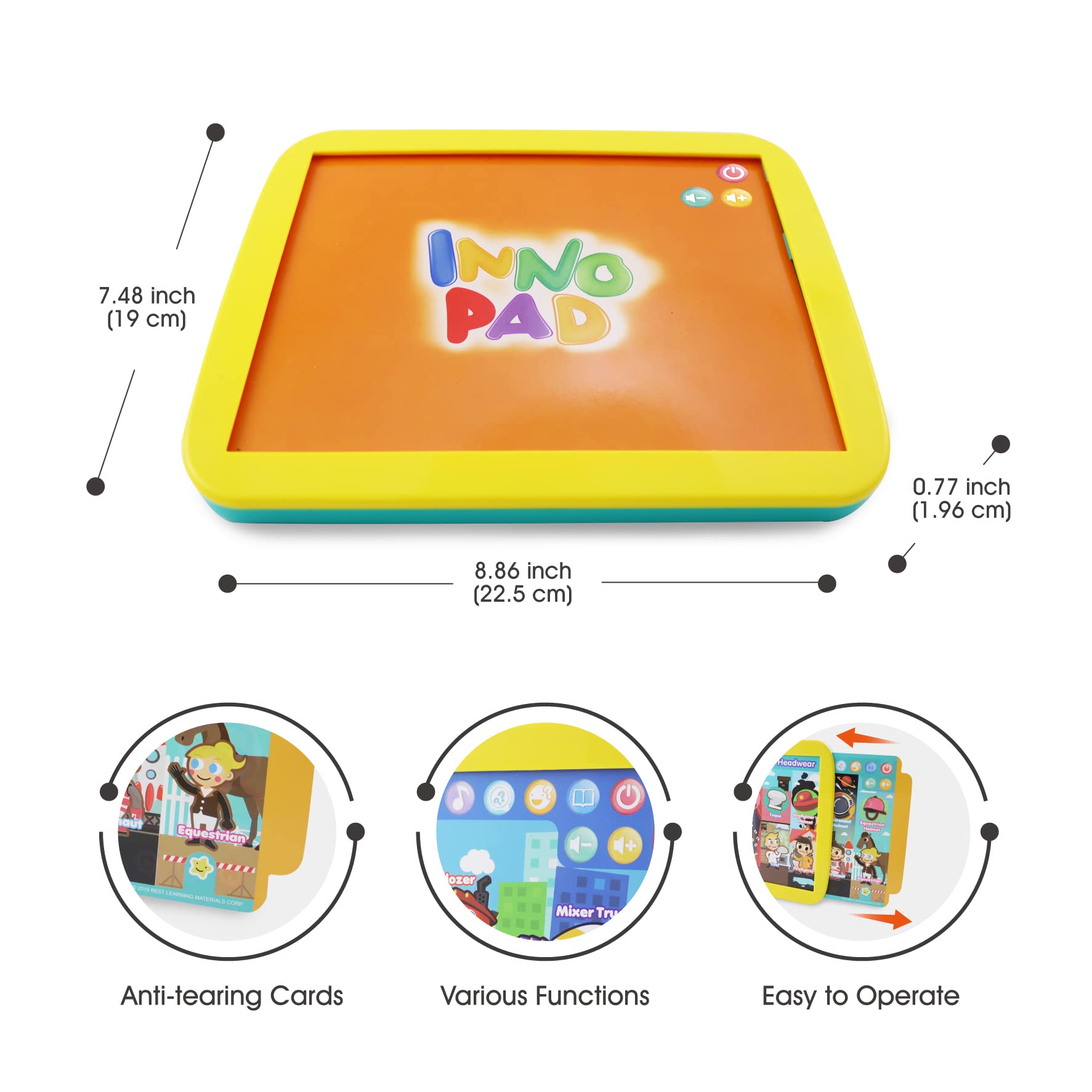 Child uses INNO PAD on the go during car rides for learning.