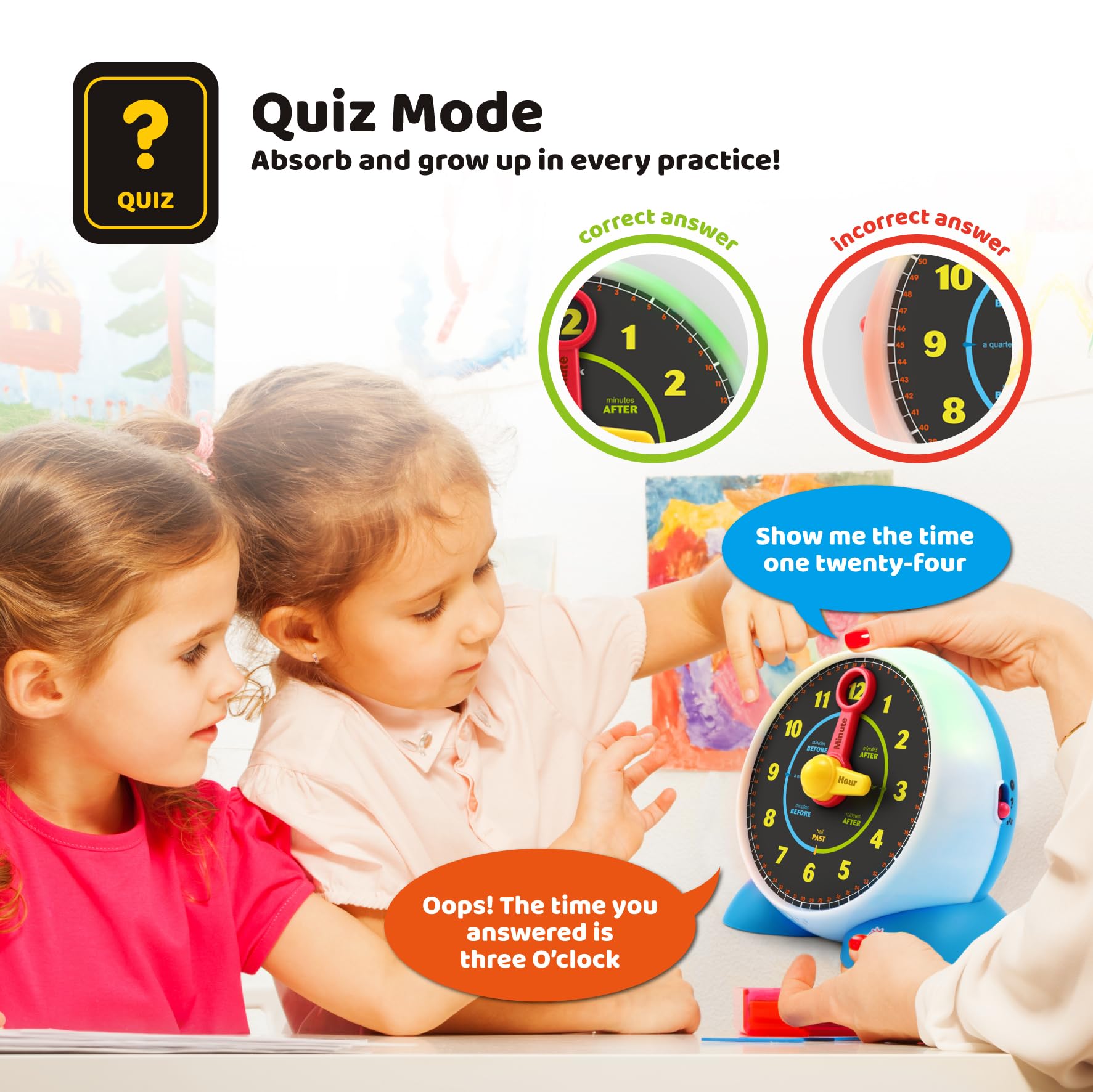BEST LEARNING Learning Clock family playtime encourages interactive time-telling practice