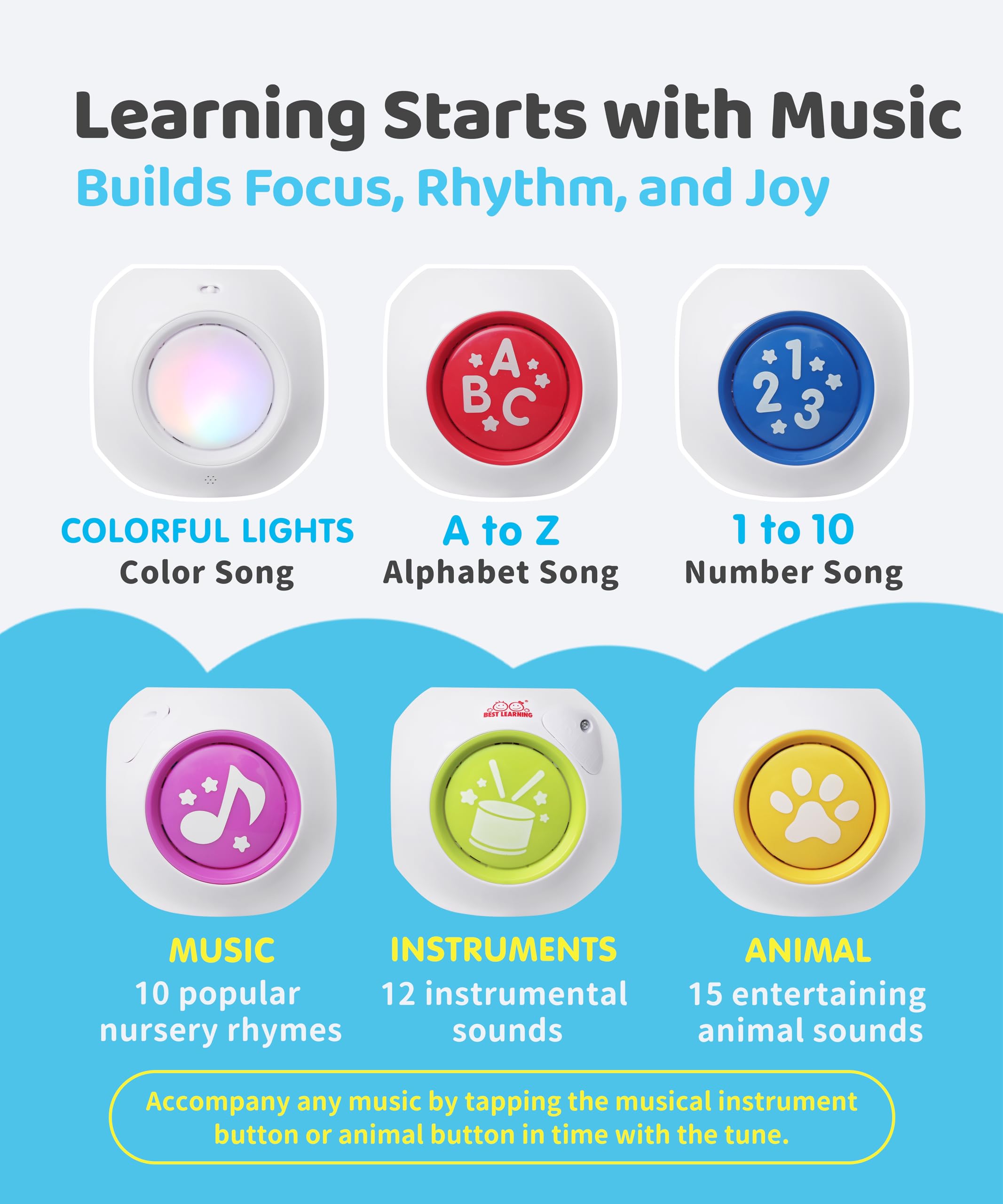BEST LEARNING Learning Cube Montessori design supports tactile, hands-on discovery