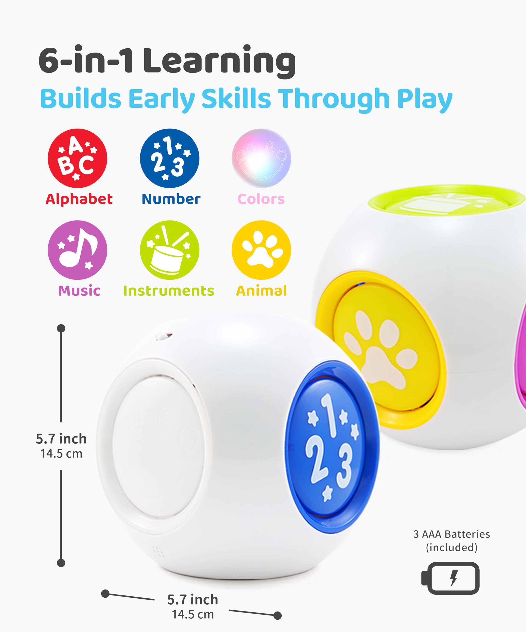 BEST LEARNING Learning Cube side view with songs and lights supports color and shape learning
