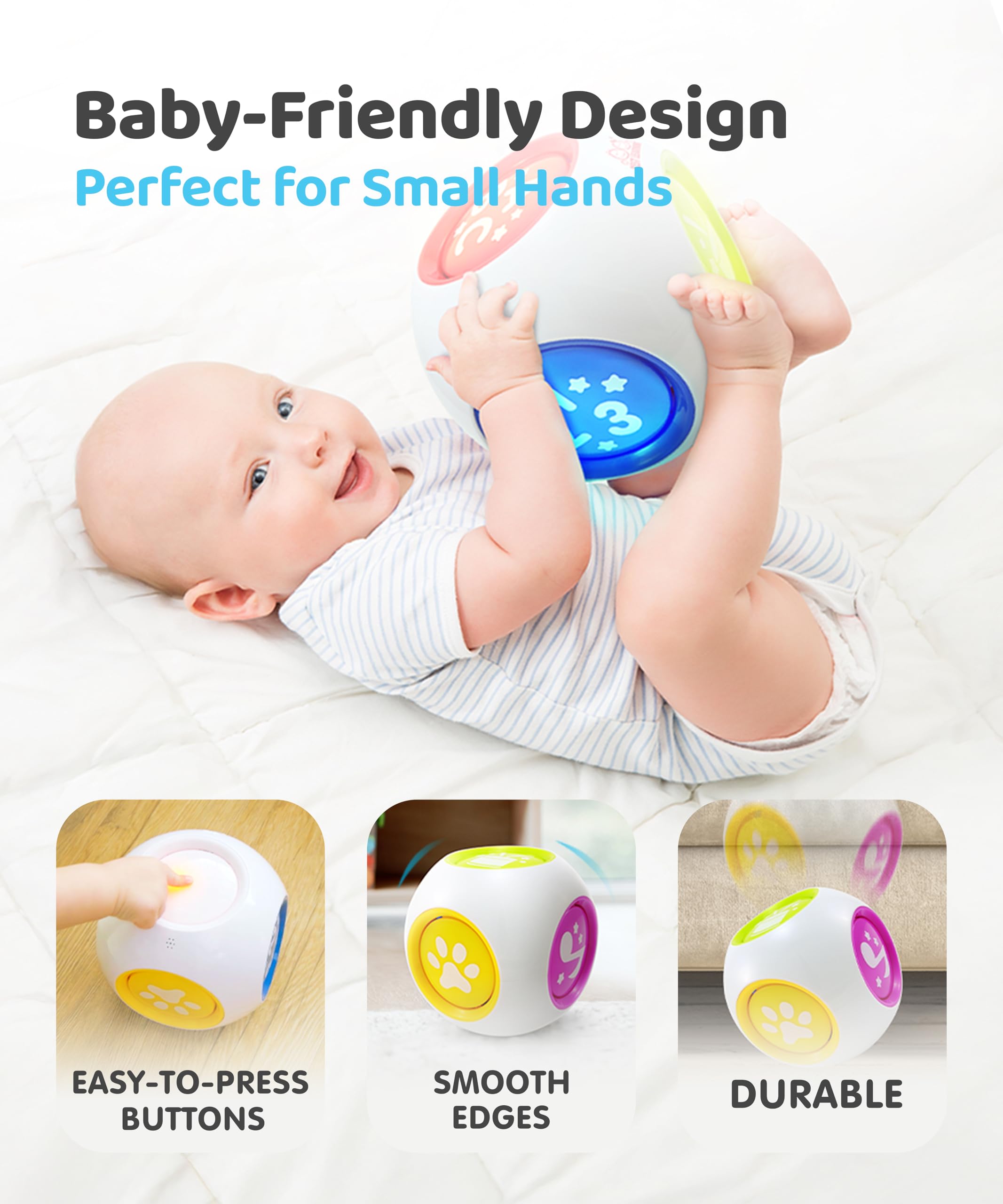 BEST LEARNING Learning Cube spin-action demonstrates fine motor skills in tiny hands
