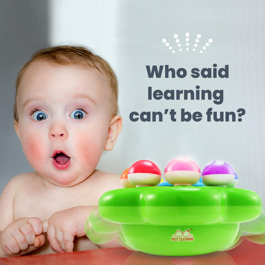 BEST LEARNING Mushroom Garden colors teach color recognition through vibrant, interactive mushroom lights.