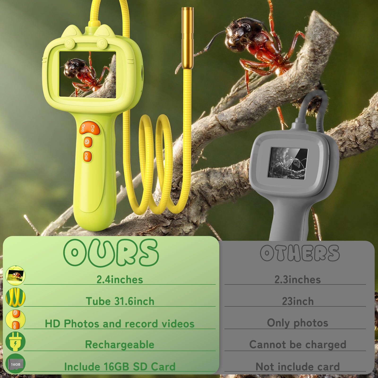 BESTISAN borescope camera in hands-on use with real-time viewing.