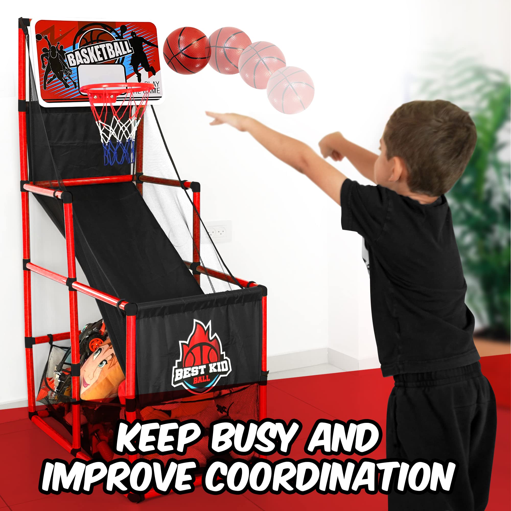 BESTKID BALL complete game set with net and ball for quick on-site play.