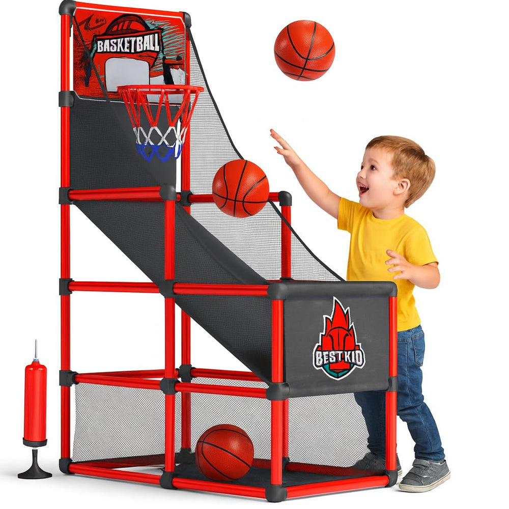 BESTKID BALL single-shot arcade hoop for fast-paced home play and skill building.