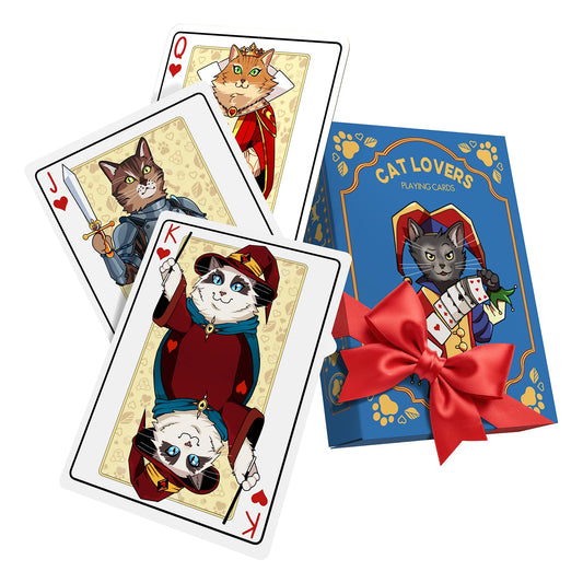 BestLife4Pets Medieval Cats deck cover with regal feline illustration for game night.