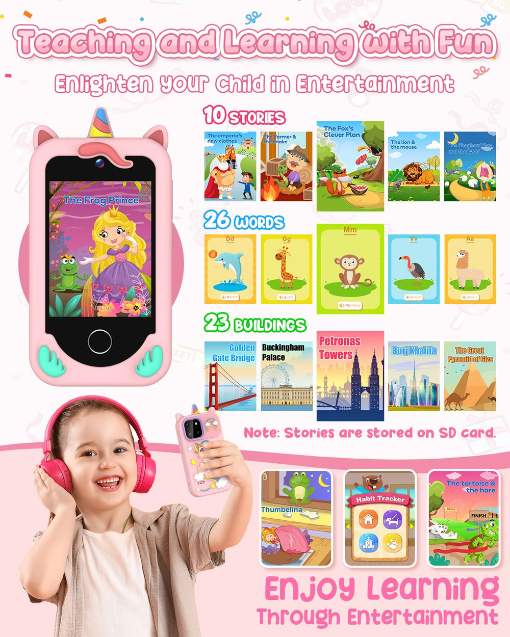 BESTOONE Kids Phone Toy protective case for durability during play