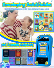 BESTOONE kids smartphone toy blue shock proof case for durable play
