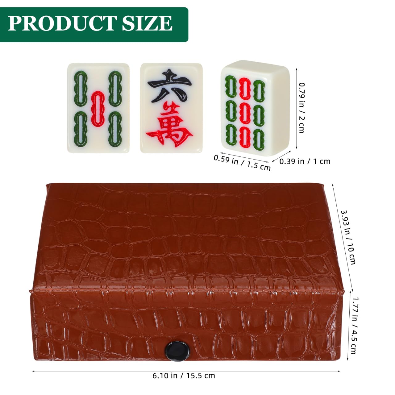 BESTOYARD mahjong in brown carrying case for secure transport