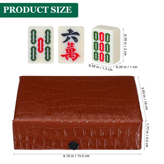 BESTOYARD mahjong in brown carrying case for secure transport